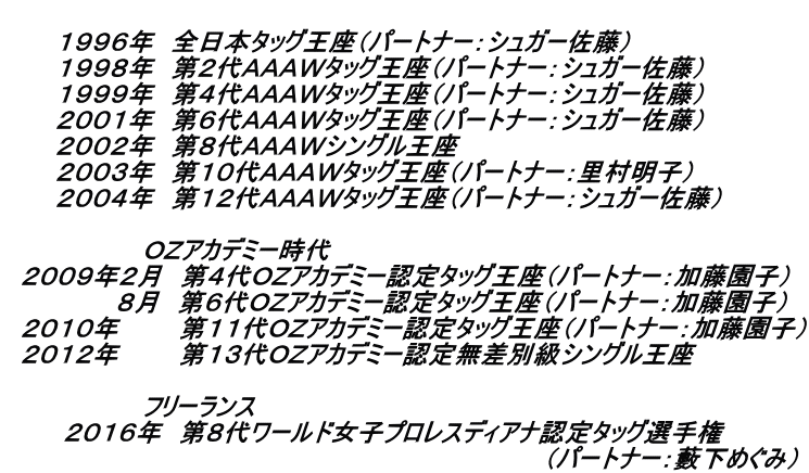 タイトル歴